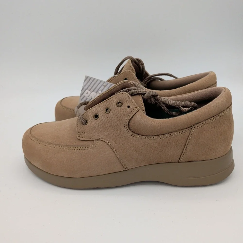 Drew Blazer Women Tan Leather Orthopedic Walking Shoes 10061-75 Size 7M NEW